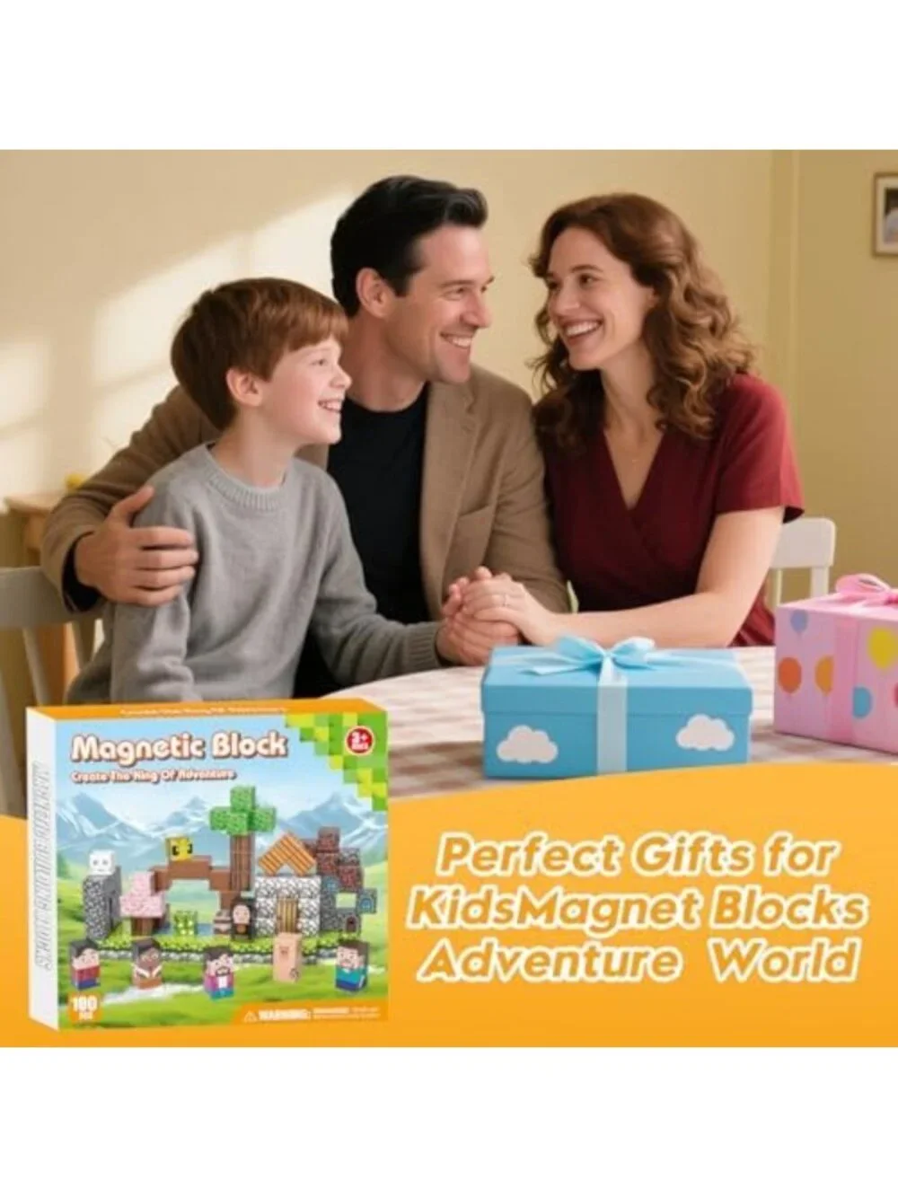 100pcs Magnetic Building Blocks Set | STEM Sensory Toy for Kids Ages 3